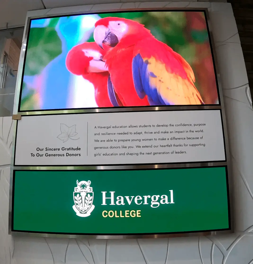 Advanced education AV solutions and large-format displays installed at Havergal College.